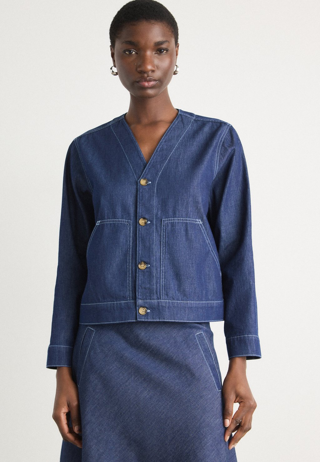 

Джинсовая куртка AIR PIL JACKET Mads Nørgaard, цвет Dark Blue Denim
