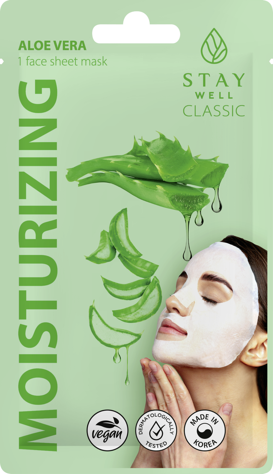 

Маска для лица STAY WELL Classic sheet mask - Aloe Vera Moisturizing