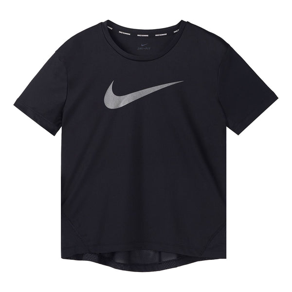 

Футболка round neck short sleeve running black Nike, черный