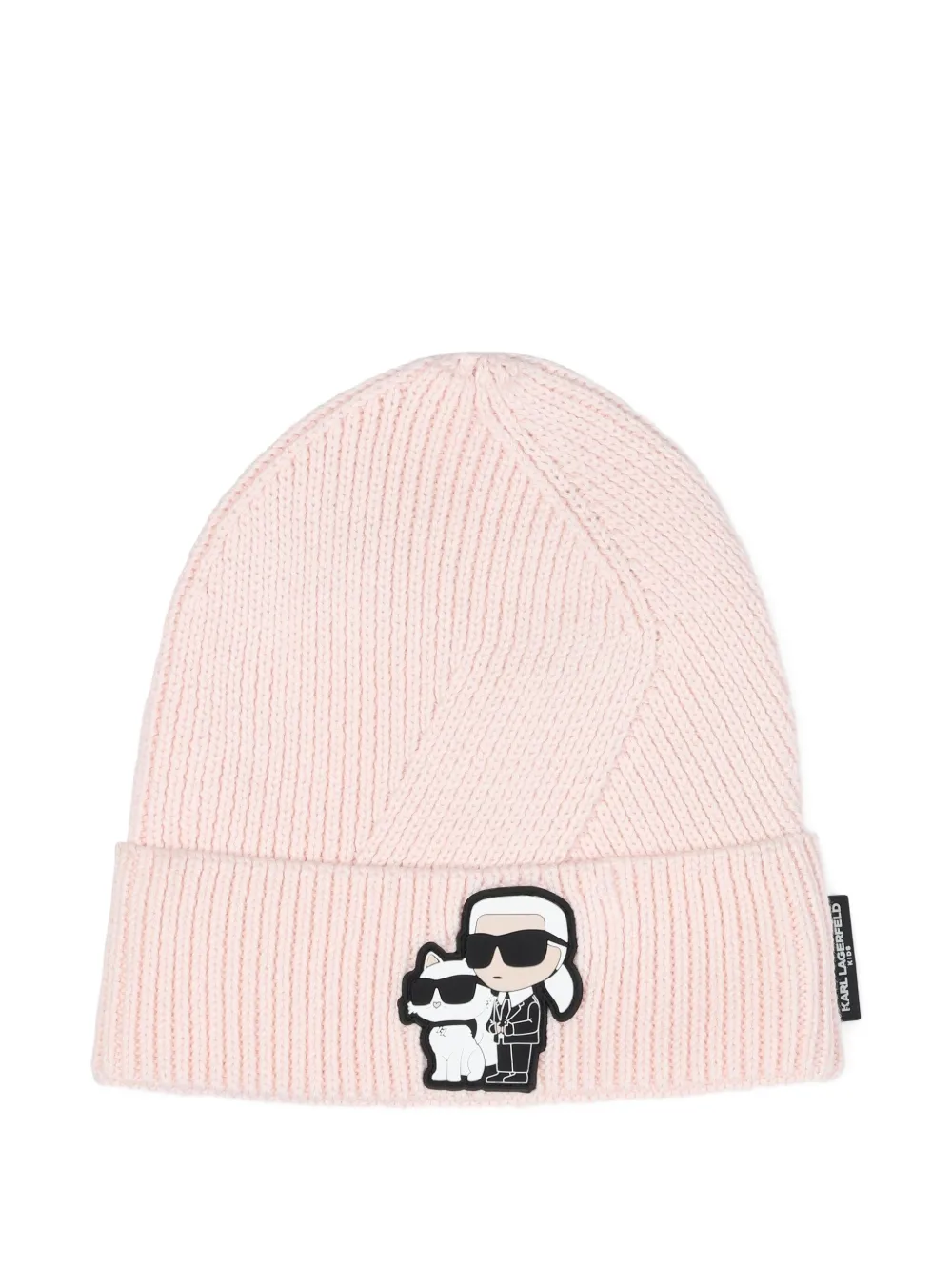 

Шапка бини в рубчик KARL LAGERFELD KIDS, розовый