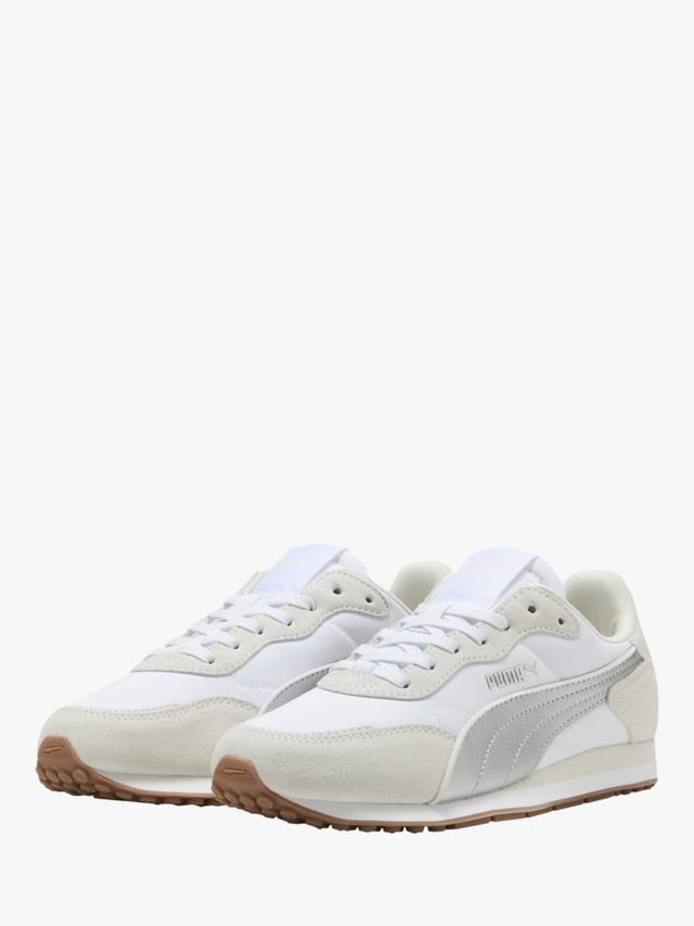 St Miller Rose замша Lace Up Trainers PUMA, White/Off White/Silver — фото 2