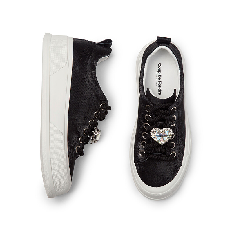 Кеды Coup De Foudre Skateboard Shoes Women's Low-Top, черный — фото 3