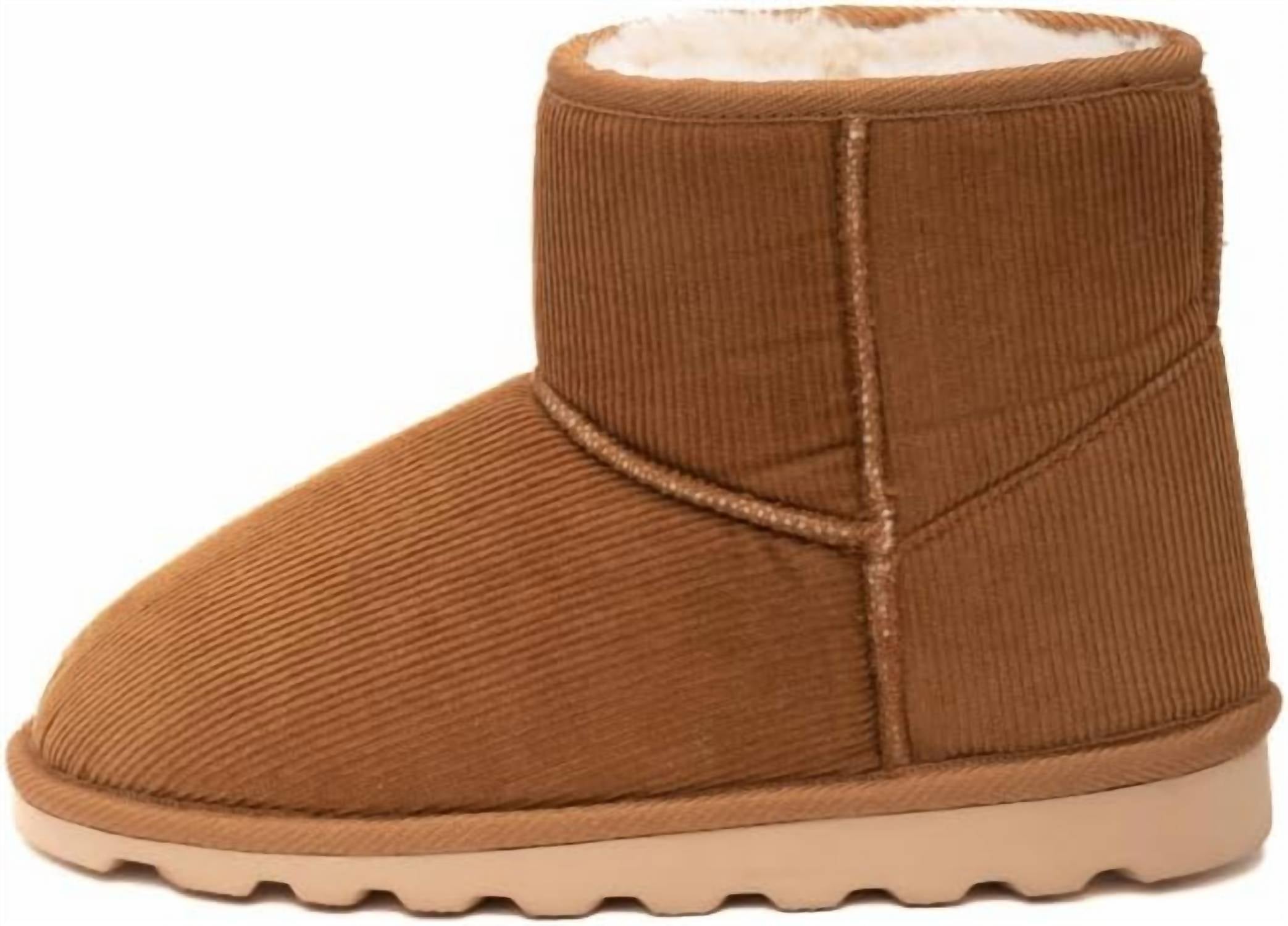 Женские уютные ботильоны в каштановом вельвете Corkys Footwear, Chestnut Cordurory — фото 2