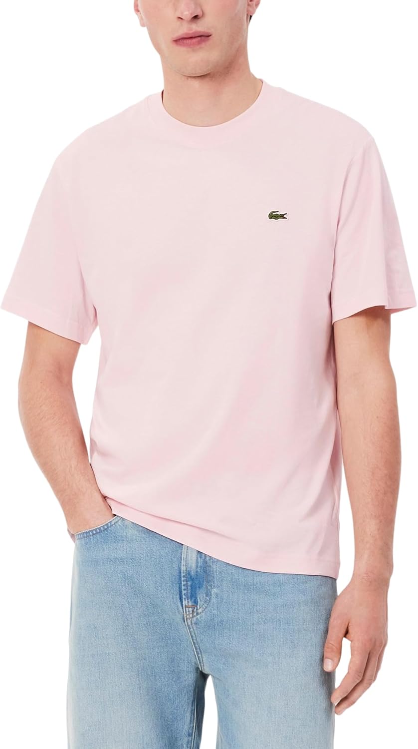 

Мужская хлопковая футболка Lacoste, Flamingo, Розовый, Мужская хлопковая футболка Lacoste, Flamingo