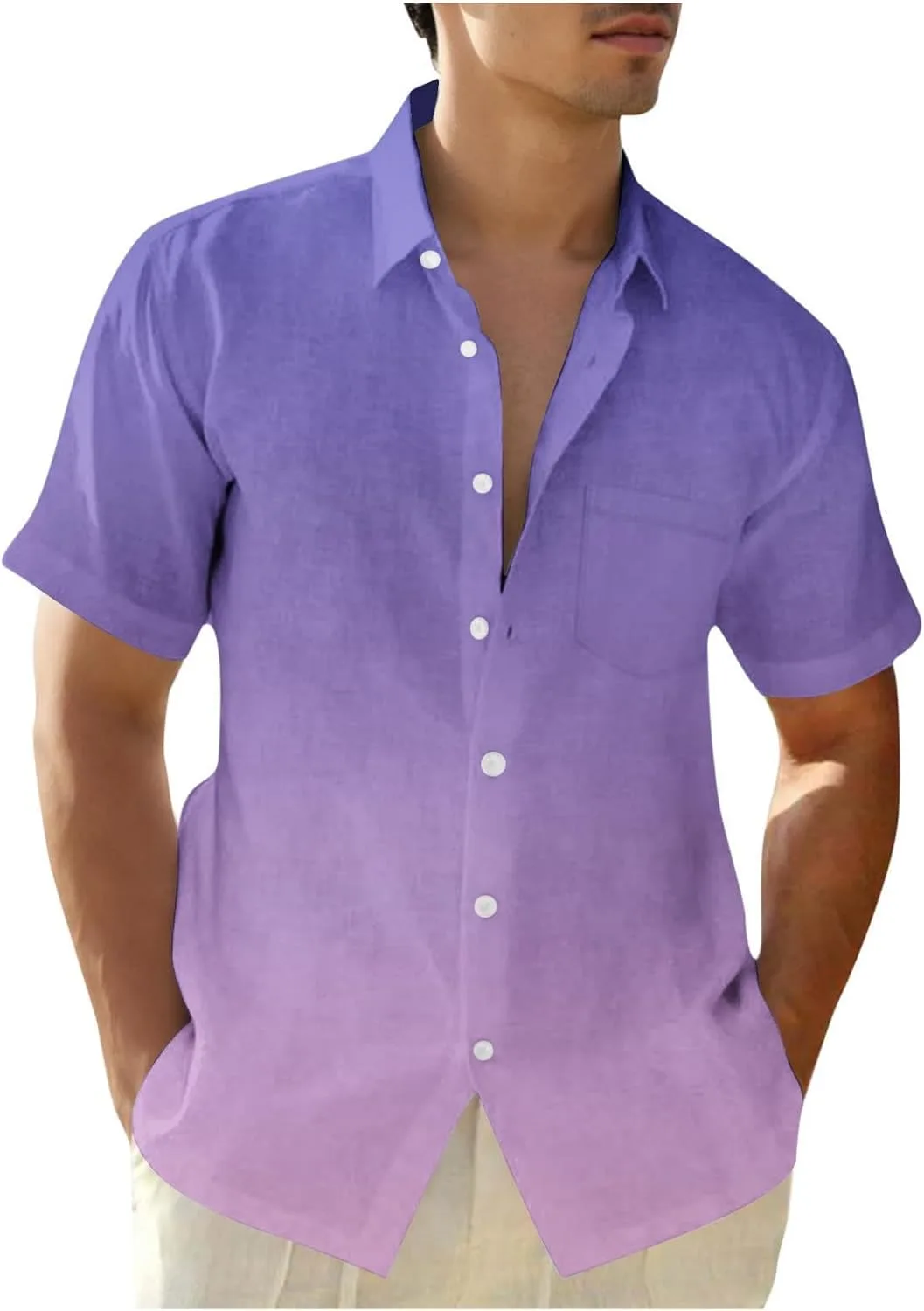 

Футболка Muscularfit с гавайским принтом, летняя, с коротким рукавом