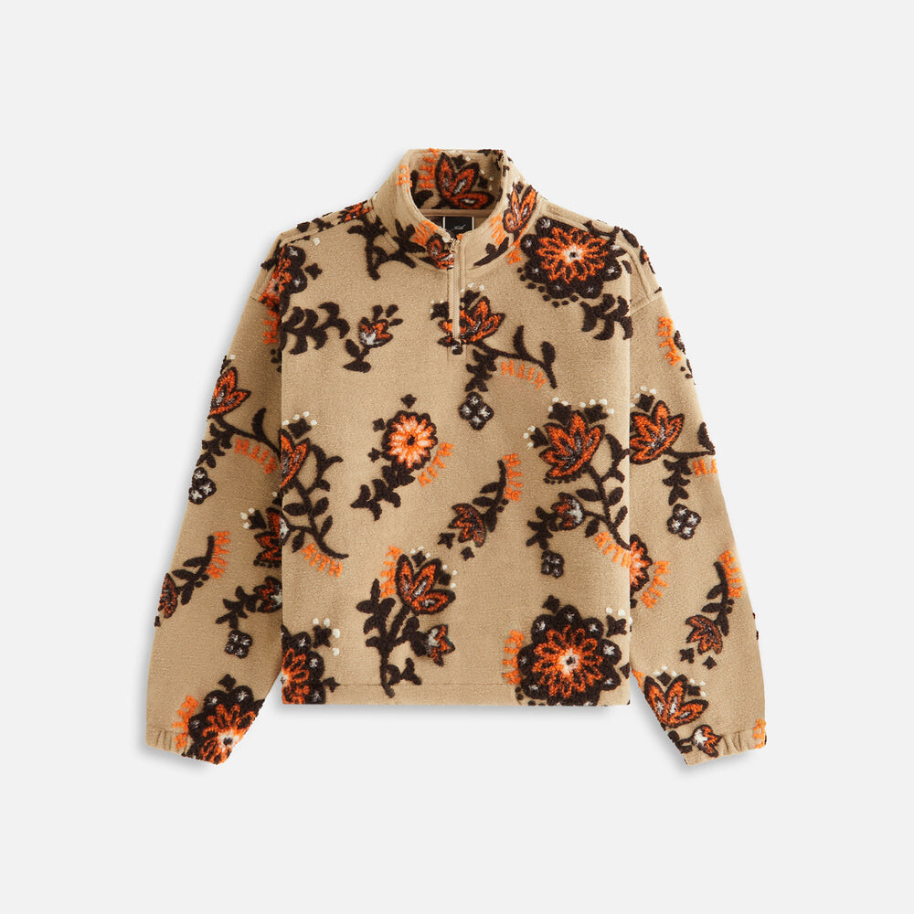 

Толстовка Kith Women Hunter III Paisley Sherpa 1/4 Zip, цвет Canvas