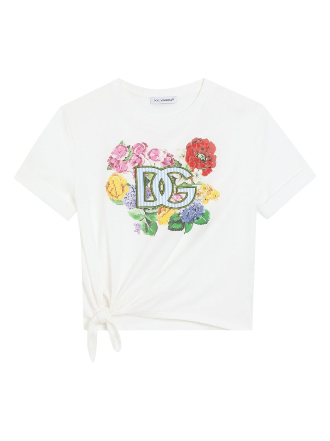 

Dolce & Gabbana Kids футболка с цветочным принтом, белый
