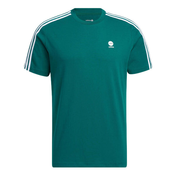 

Футболка Men's adidas neo Stripe Micro Mark Home Casual Short Sleeve Green T-Shirt, мультиколор