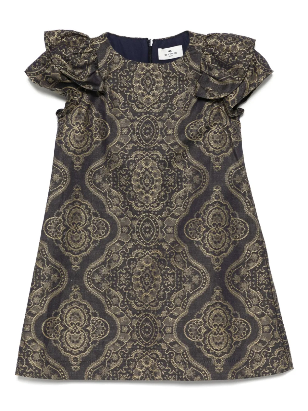 

Платье с жаккардовым узором «Дамаск» ETRO KIDS, синий
