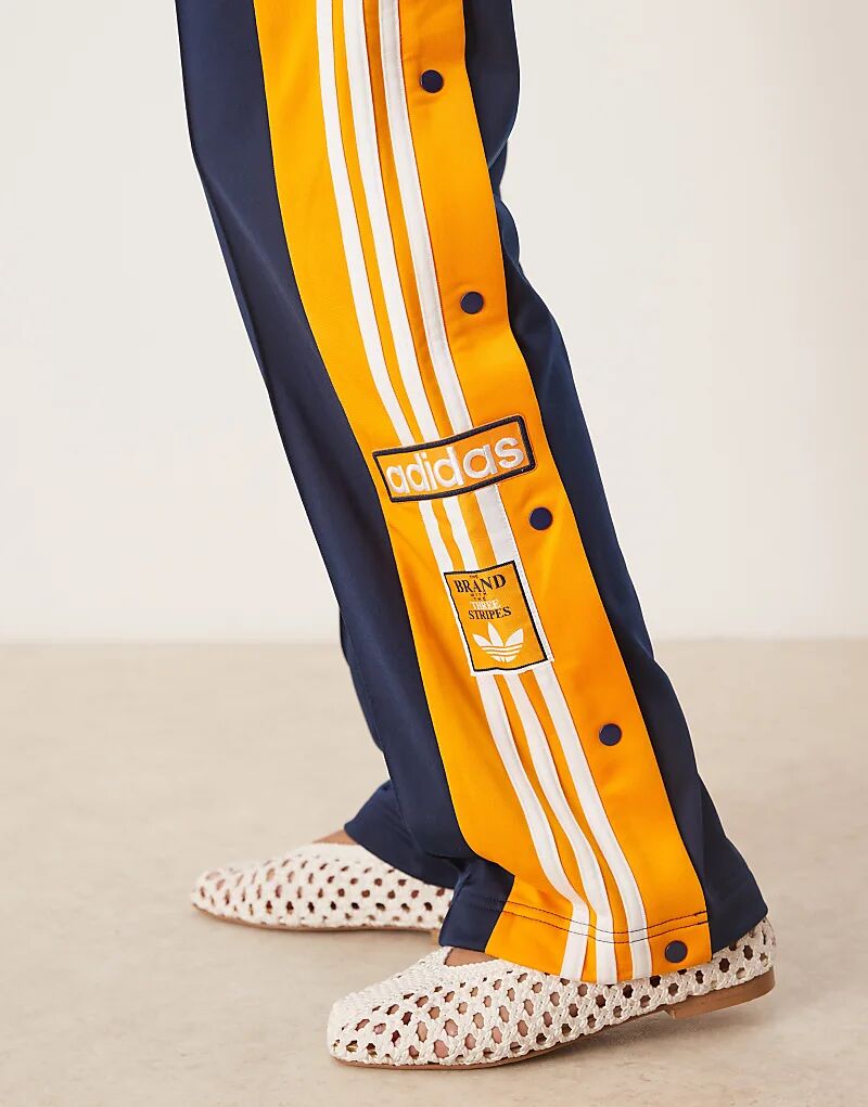 Спортивные брюки adidas Originals Adibreak темно-синего и оранжевого цветов — фото 4