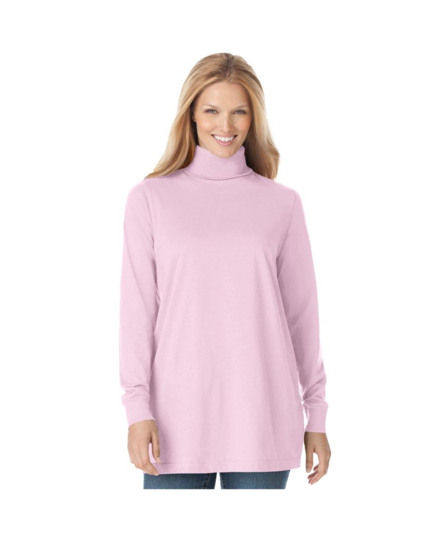 

Футболка-водолазка с длинными рукавами, идеально подходящая для полных женщин Woman Within, Pink, Розовый, Футболка-водолазка с длинными рукавами, идеально подходящая для полных женщин Woman Within, Pink