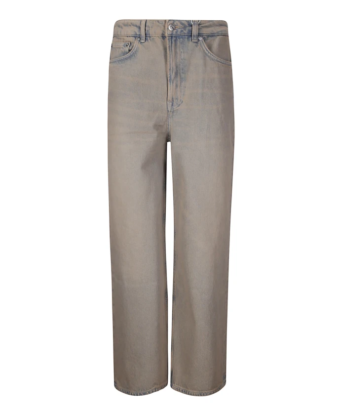 

Джинсы из эластичного хлопка с высокой талией и прямым кроем. Samsã¸E Samsã¸E, бежевый