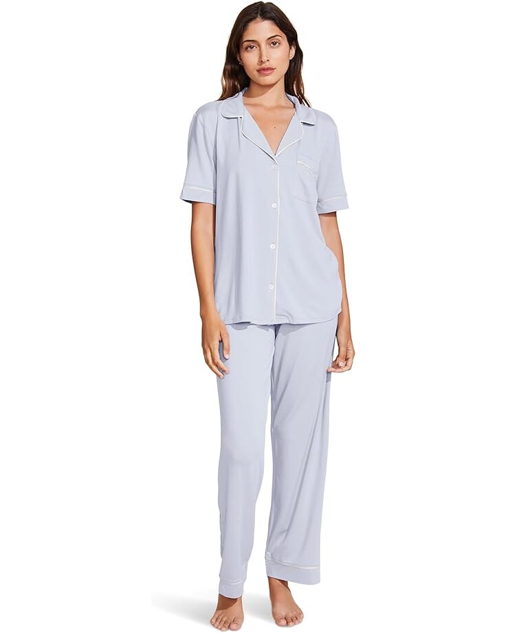 

Пижама Eberjey Gisele Pant PJ Set, цвет Ice Blue/Ivory