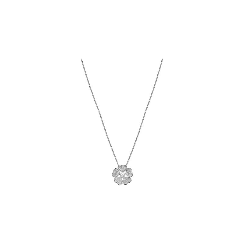 

Chopard - колье happy hearts flowers, этичное белое золото, бриллианты - 79a085-1901 CHOPARD