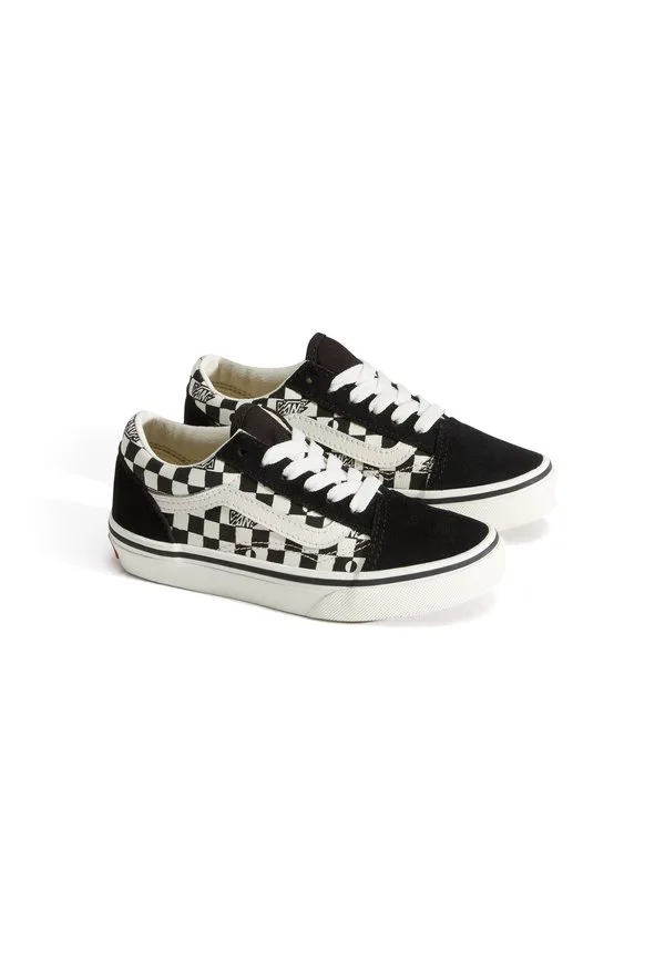 Классические скейтбордистские кроссовки унисекс Vans, Chess Black White — фото 2
