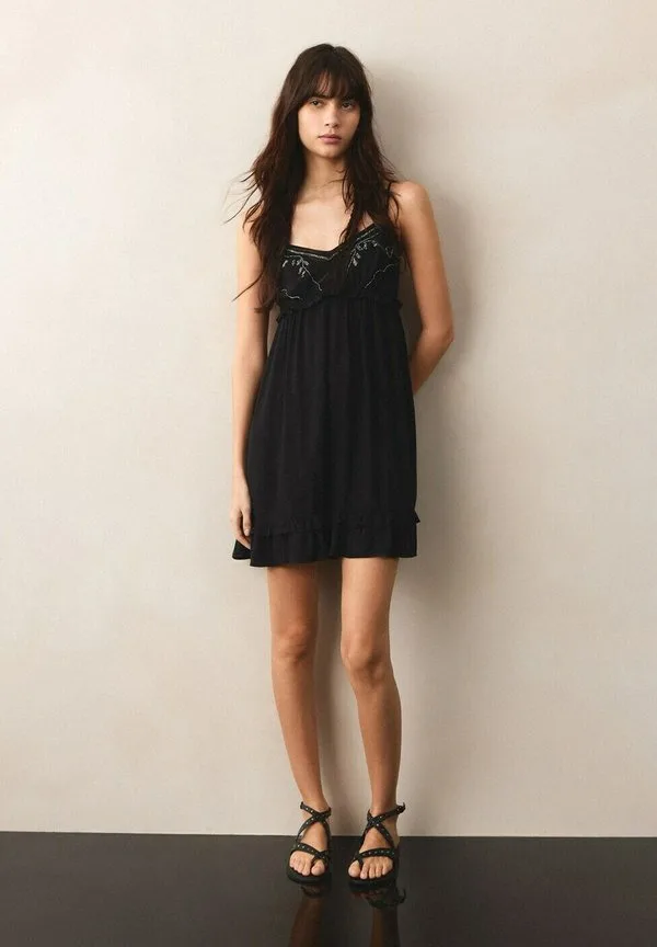 Платье для подростков на каждый день Mango Kids, Black — фото 2