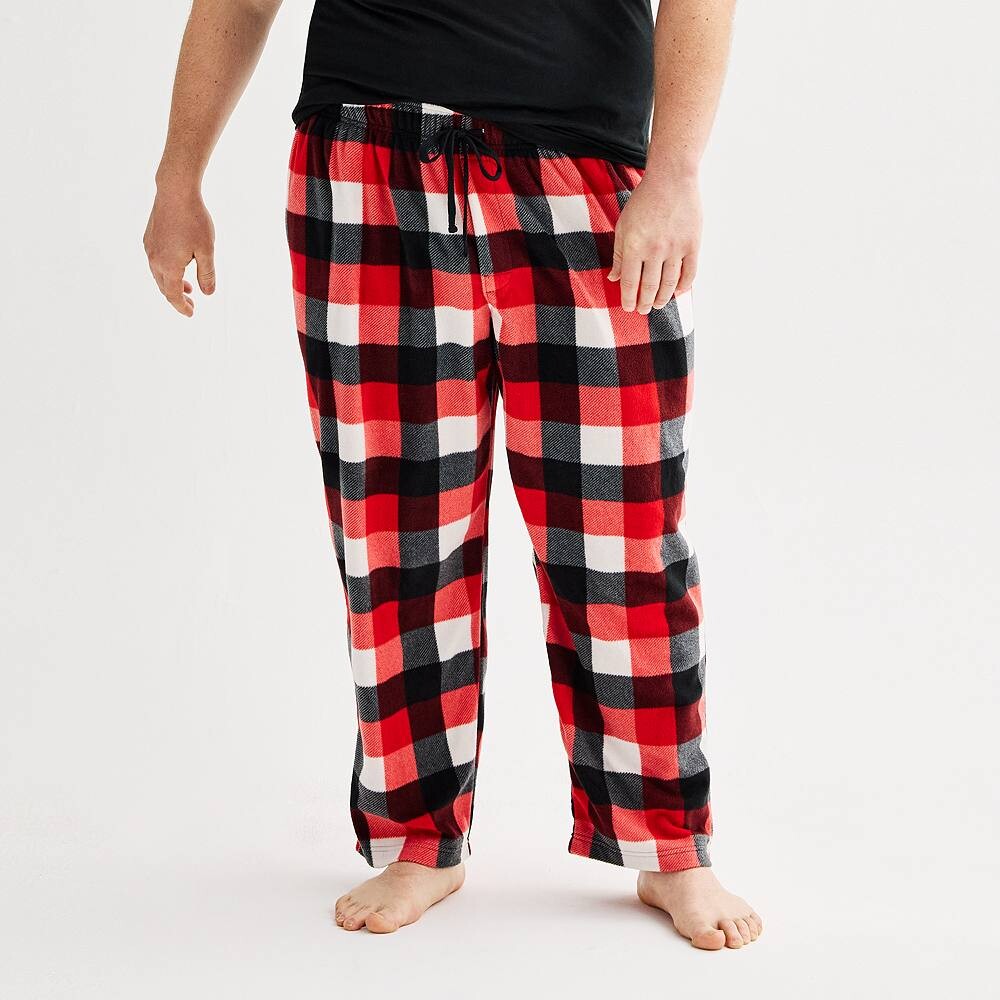 

Пижамные штаны из микрофлиса Big & Tall Sonoma Goods For Life, цвет Red Multi Check