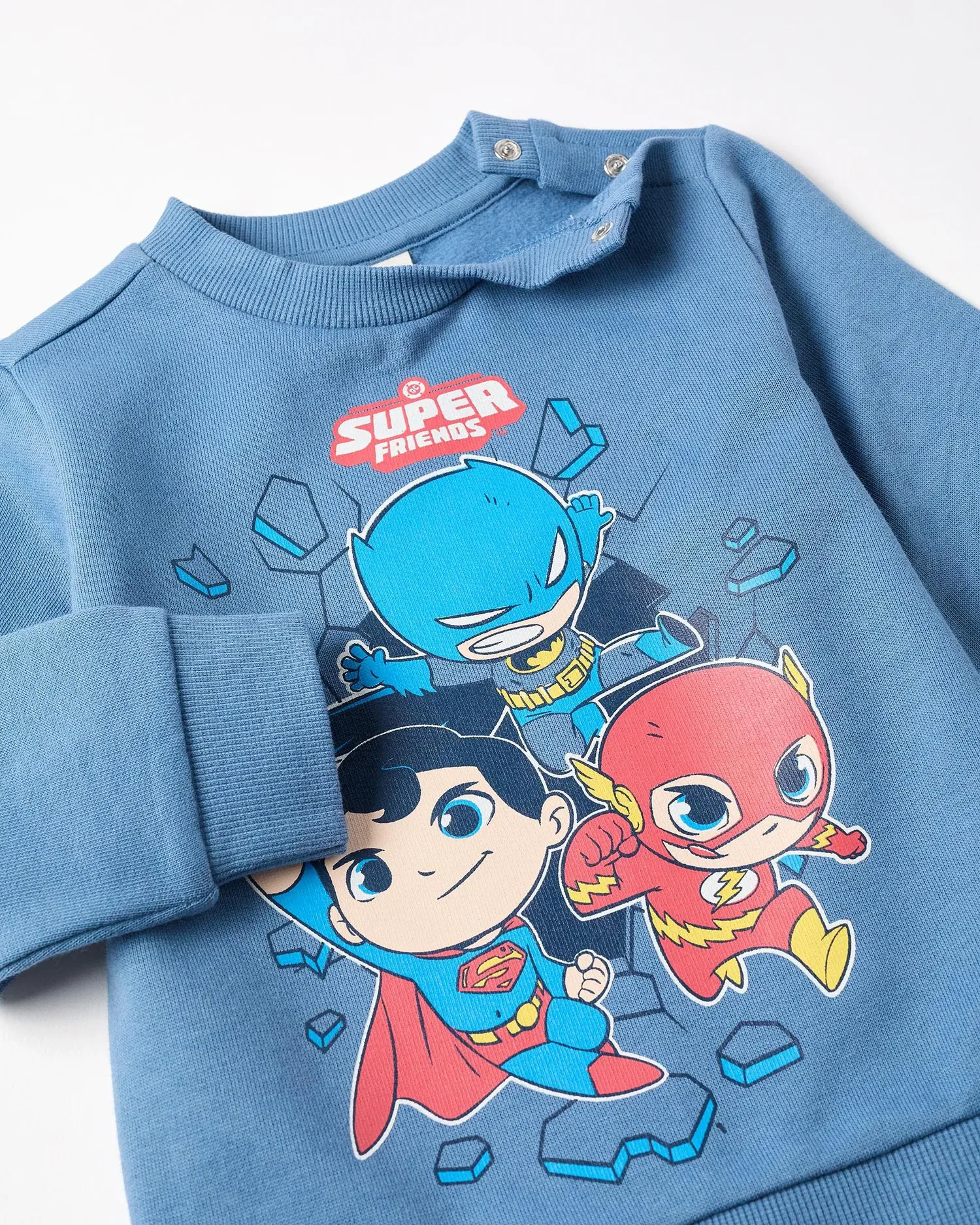 Детский спортивный костюм на вешалке с принтом Super Friends Zippy, синий — фото 2