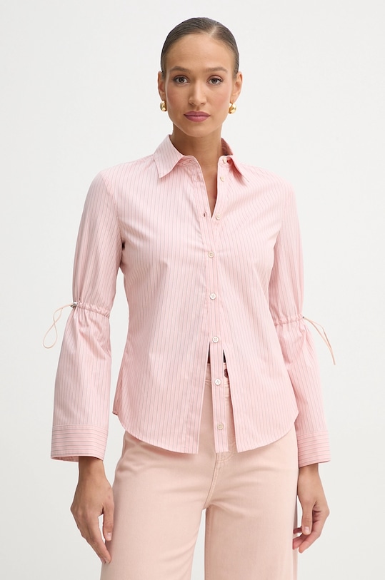 

Хлопковая рубашка Pinko, розовый