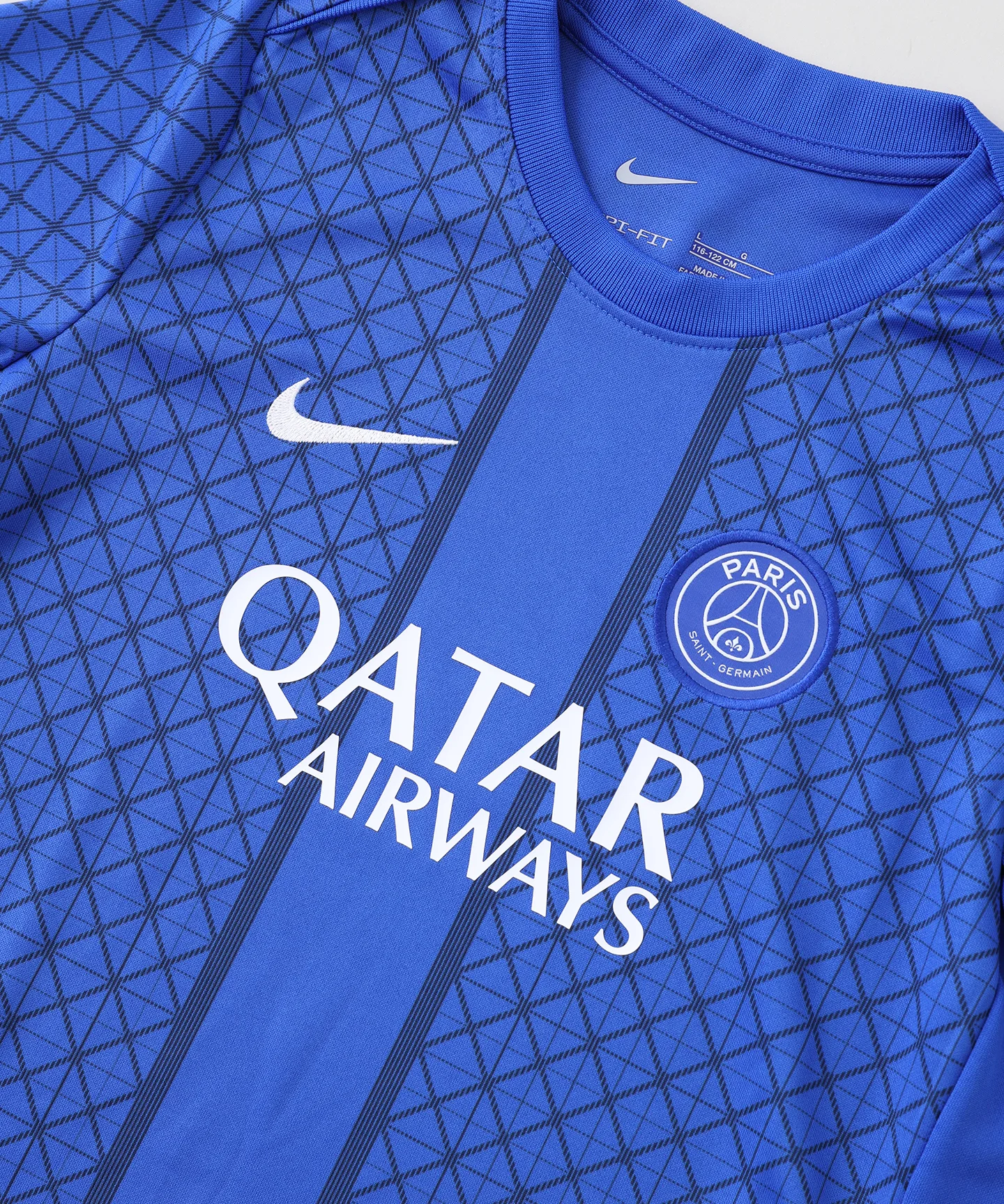 Детская футболка футбольного клуба PSG Nike Paris Saint-Germain HJ8198-406 тёмно-синяя — фото 4