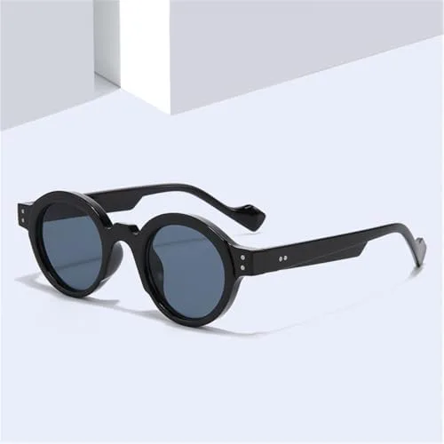 

Круглые солнцезащитные очки для мужчин в стиле панк, двухцветные, с защитой от УФ-излучения UV400, модные солнцезащитные очки для женщин MTZJH, Transparent