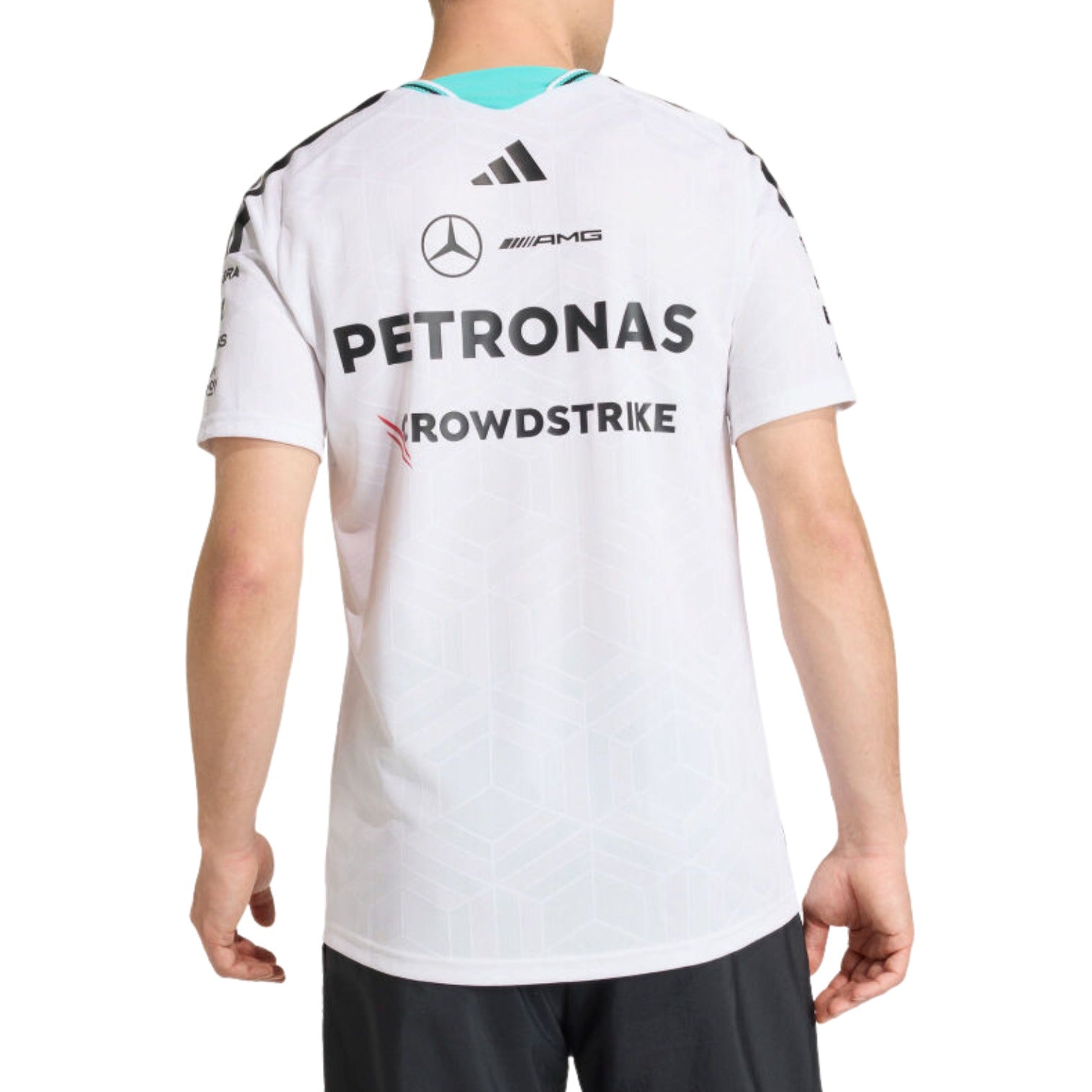 Оригинальная футболка пилота команды Формулы-1 Adidas x Mercedes AMG Petronas, белая — фото 3