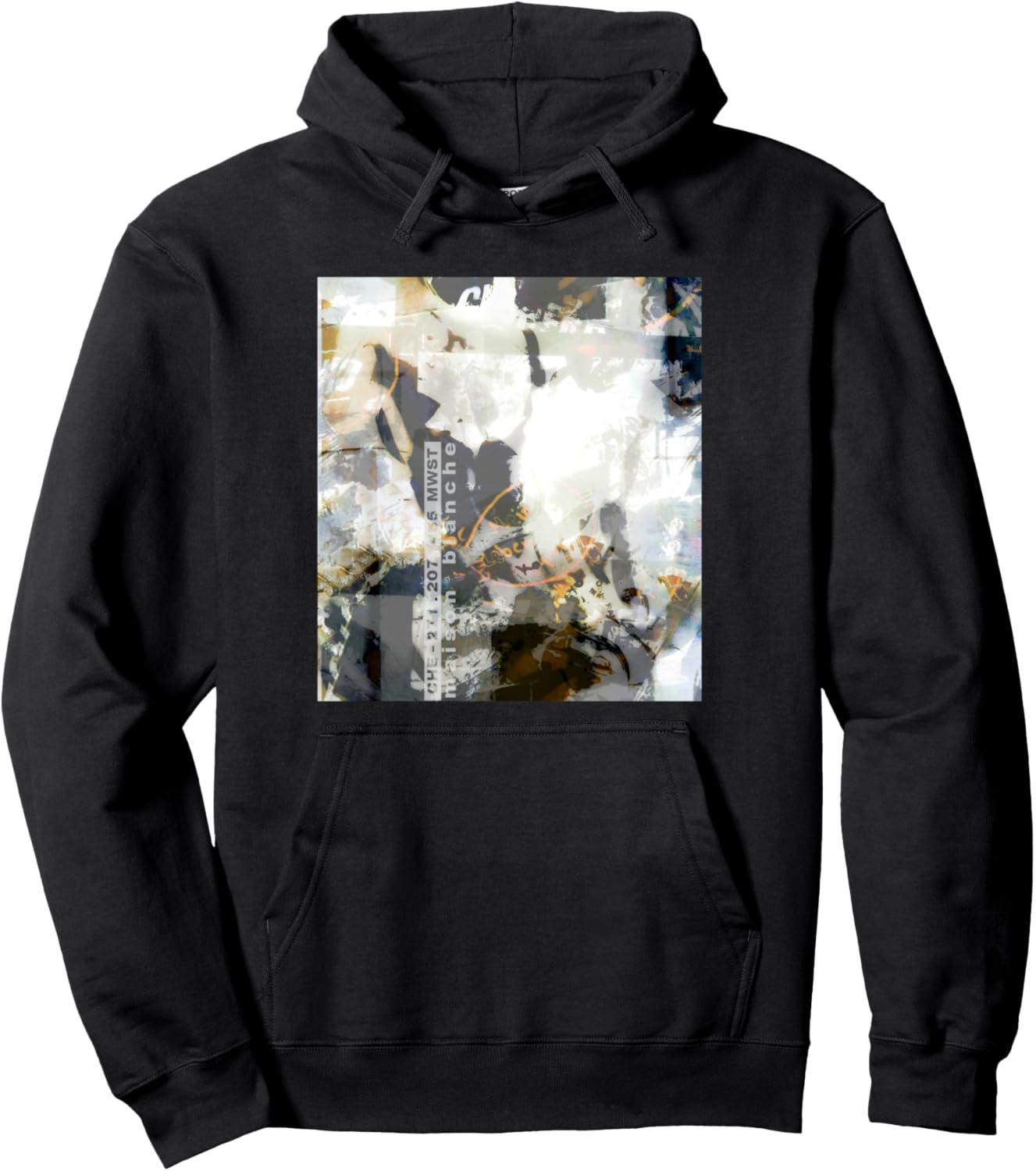 

Худи Maison Blanche с логотипом Absract, черное, Черный, Худи Maison Blanche с логотипом Absract, черное