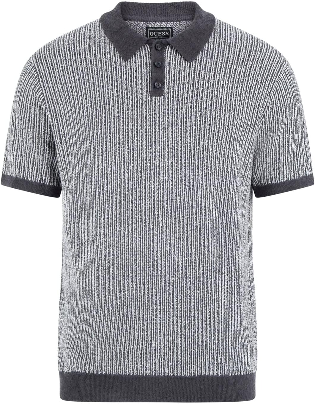 

Мужское поло GUESS Isaac Texture с коротким рукавом, New Asphalt Multi