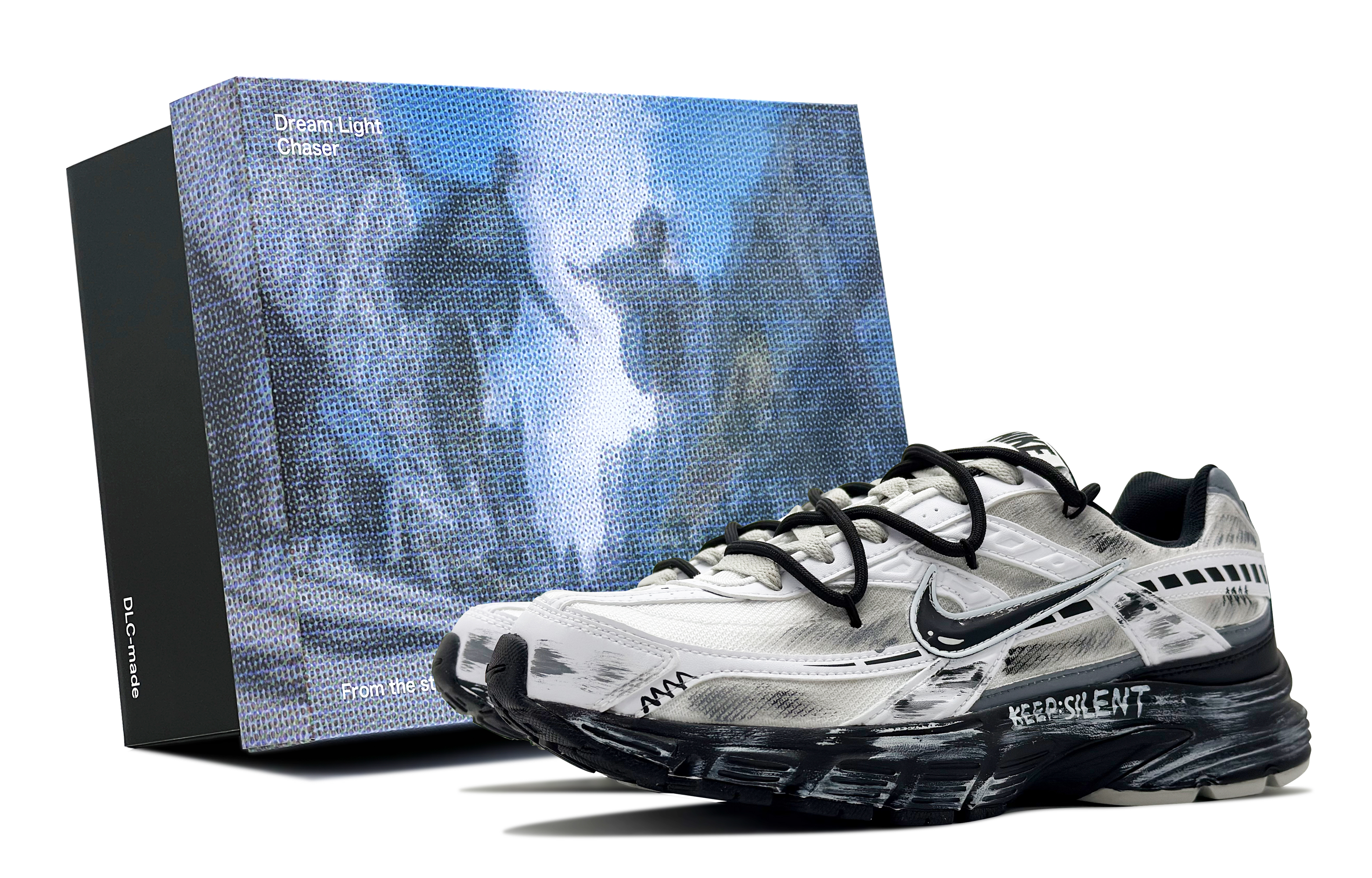 

Nike Кроссовки Initiator для бега по городу, износостойкие, низкие, мужские, цвет черный, белый, серый