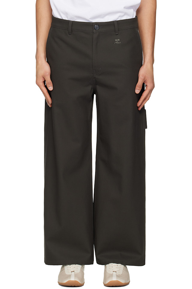 

Courrèges Короткие брюки из серого хлопка с молотковым рисунком