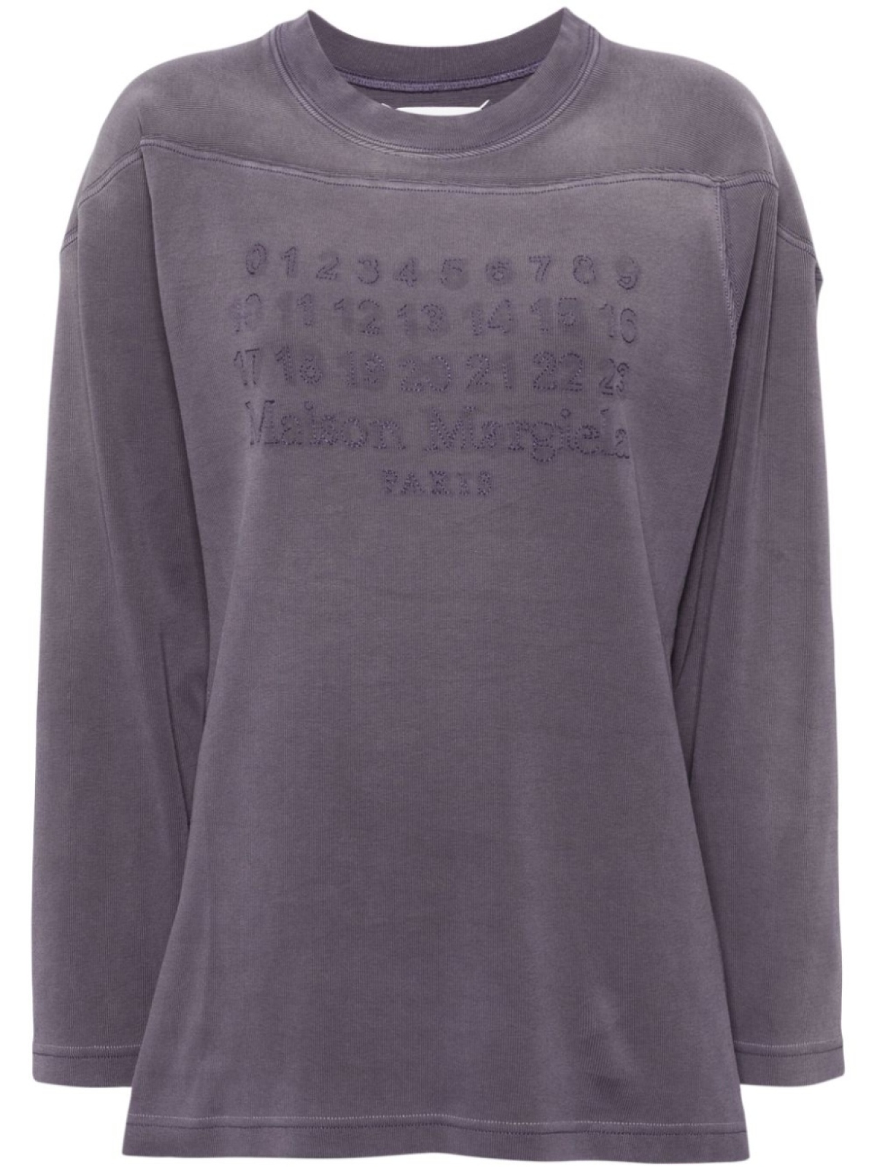 

Maison Margiela футболка Numbers с логотипом, фиолетовый