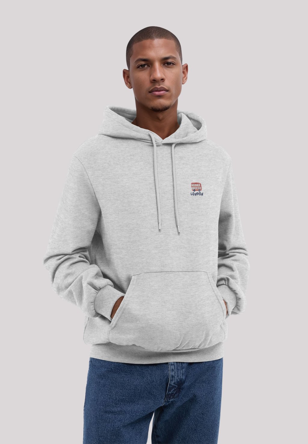 

Толстовка LONDON RED BUS BESTICKT - Hoodie F4NT4STIC, серый