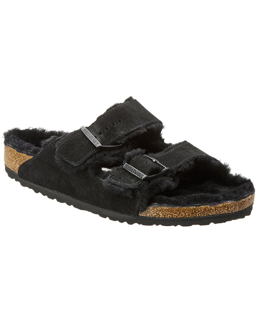 Замшевые сандалии Birkenstock Arizona, черный