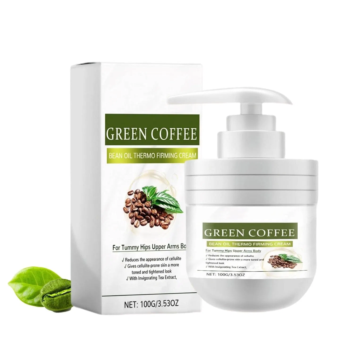Крем для тела с маслом зеленого кофе для упругости кожи Generic, 1 Piece.