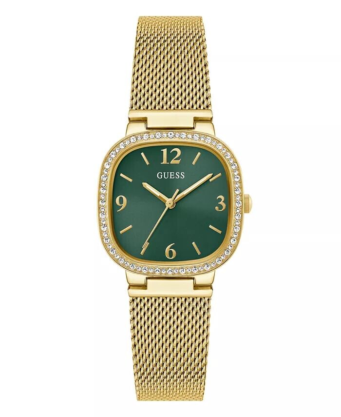 

Женские аналоговые золотистые часы из нержавеющей стали и сетки, 32 мм GUESS