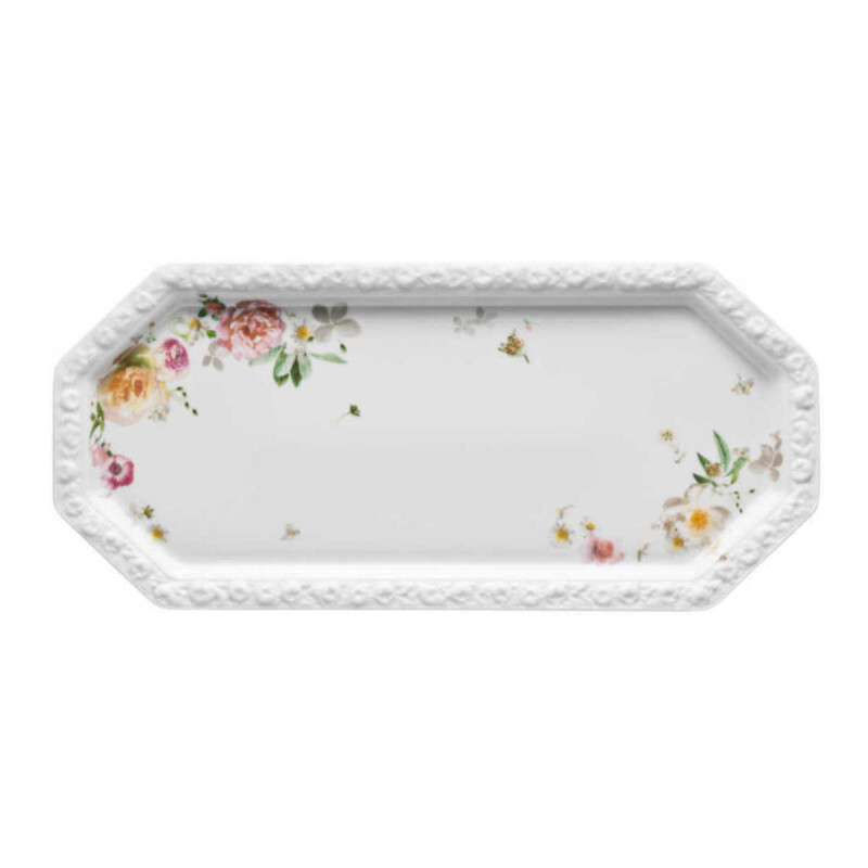 

Тарелка для торта Maria Pink Rose прямоугольная 36 x 16 см Rosenthal, красочный