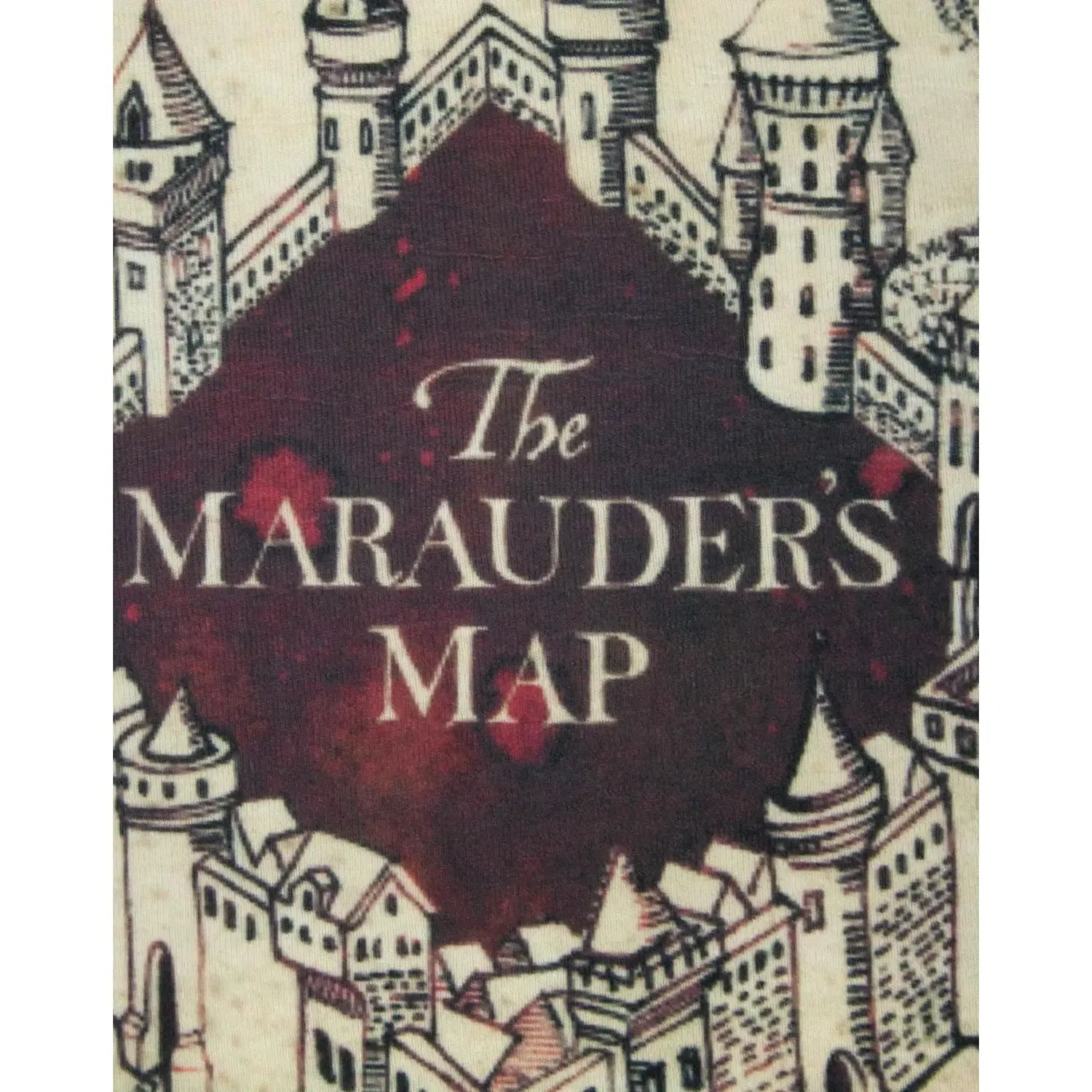 Футболка детская с принтом Карта Мародеров и Хогвартс, Harry Potter, белый — фото 3