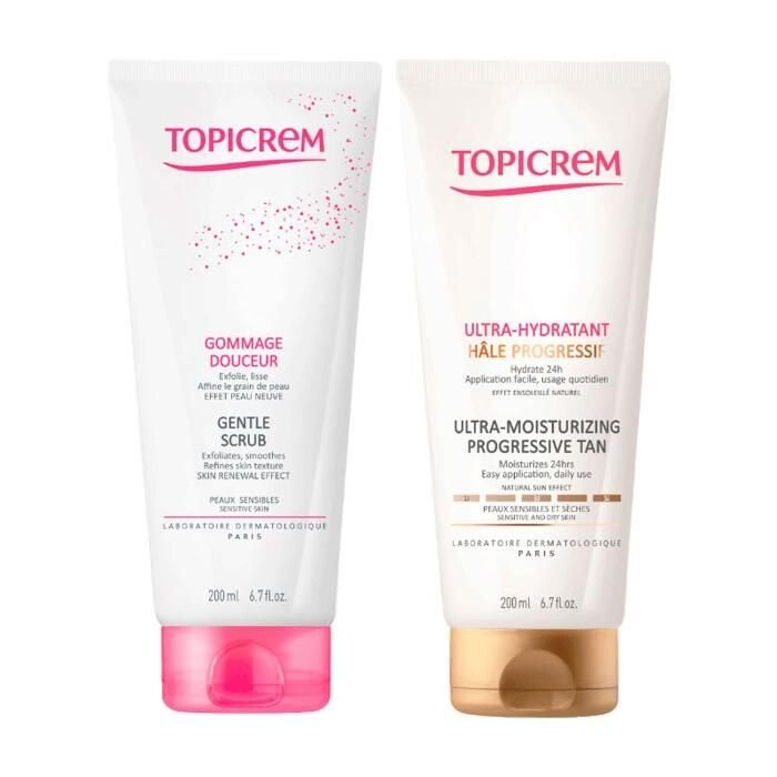 

Topicrem Pack UH Постепенное загар 200 мл + отшелушивающее средство 200 мл 50% Inny Producent