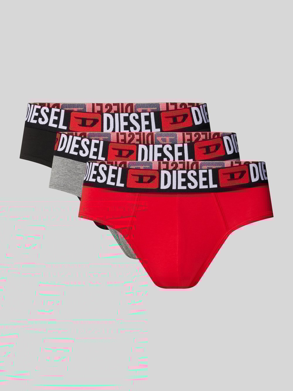 

Трусы с эластичным поясом и логотипом в упаковке 3 шт Diesel