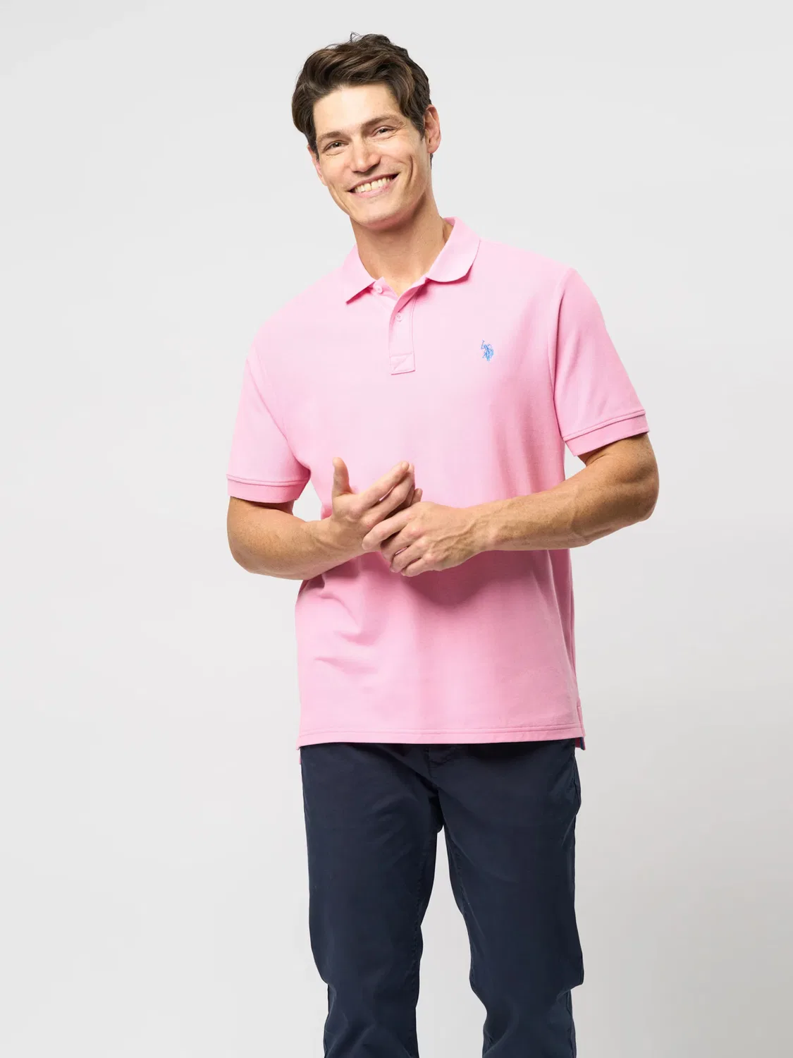 Рубашка на пуговицах стандартного кроя 'UMALFRED' U.S. Polo Assn., Pink — фото 3