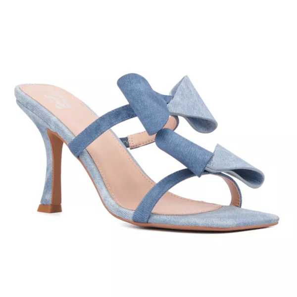 Женские туфли Dalila с расклешенным каблуком New York & Company, цвет blue denim pu