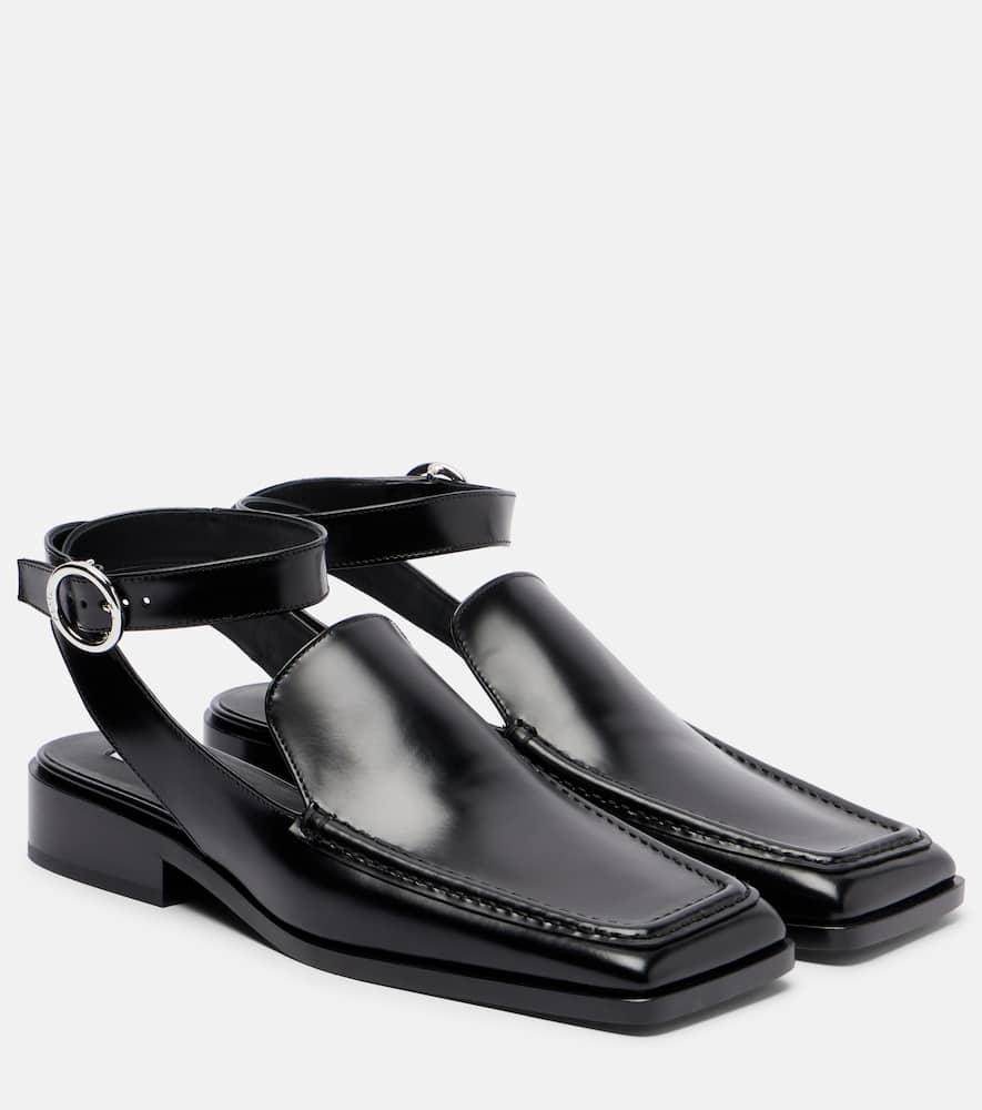 Кожаные туфли-лодочки на ремешке Alaïa, Noir