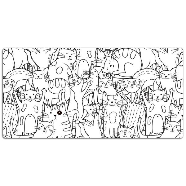 

Настольный коврик Tulup Doodle-Art-Katzen, 120x60x1 см, зеленый