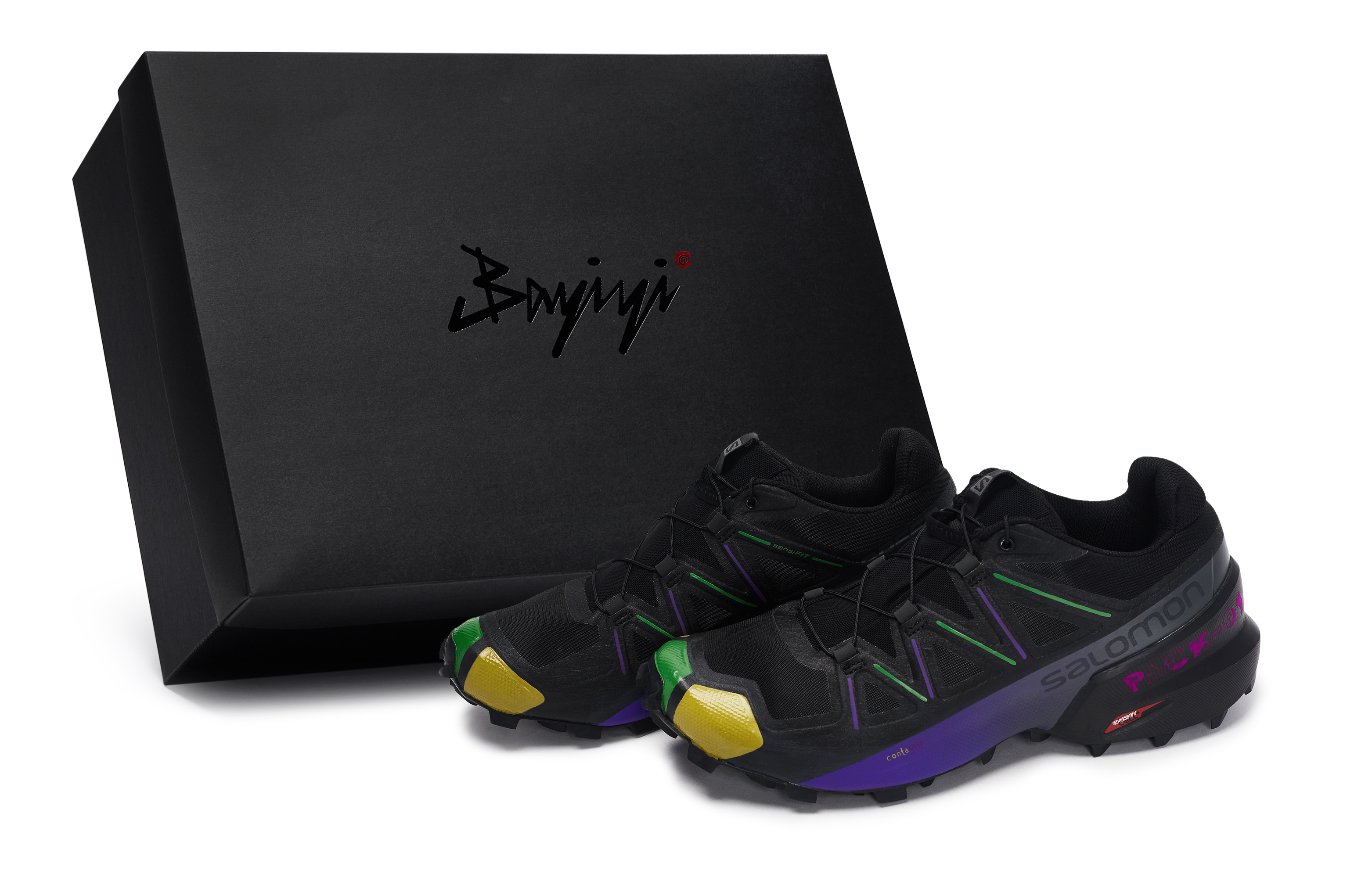 

SALOMON Кроссовки Speedcross 5 с низким верхом, устойчивые к истиранию, мужские, черные, фиолетовые, желтые, зеленые