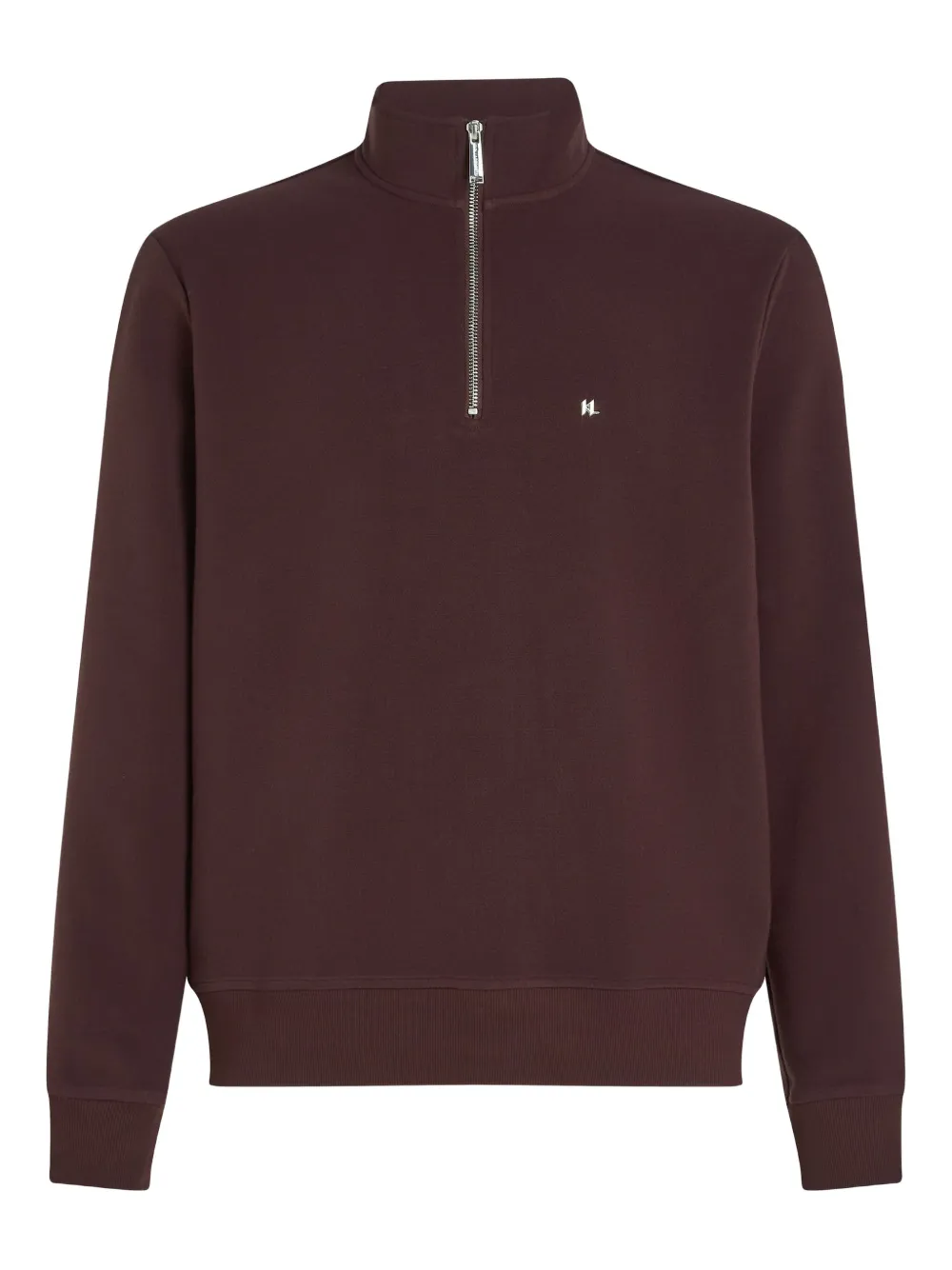 

Поло на молнии Karl Lagerfeld, коричневый