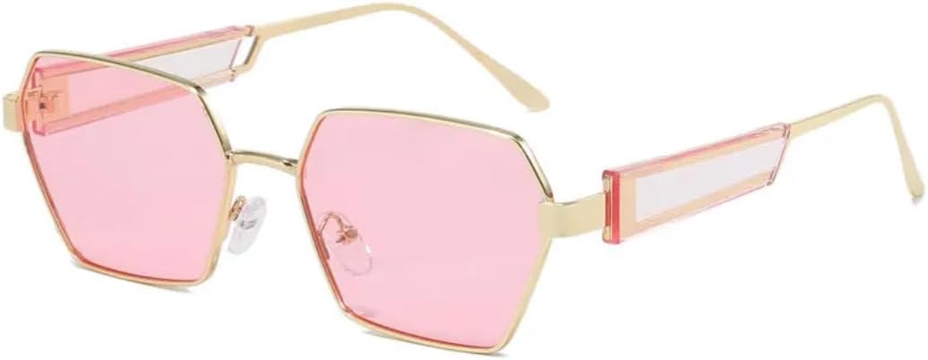 

Солнцезащитные очки с защитой от УФ-излучения UV400 | Золотистая маленькая оправа | Линзы конфетных цветов для занятий спортом на открытом воздухе и вождения DSVIGF, Pink