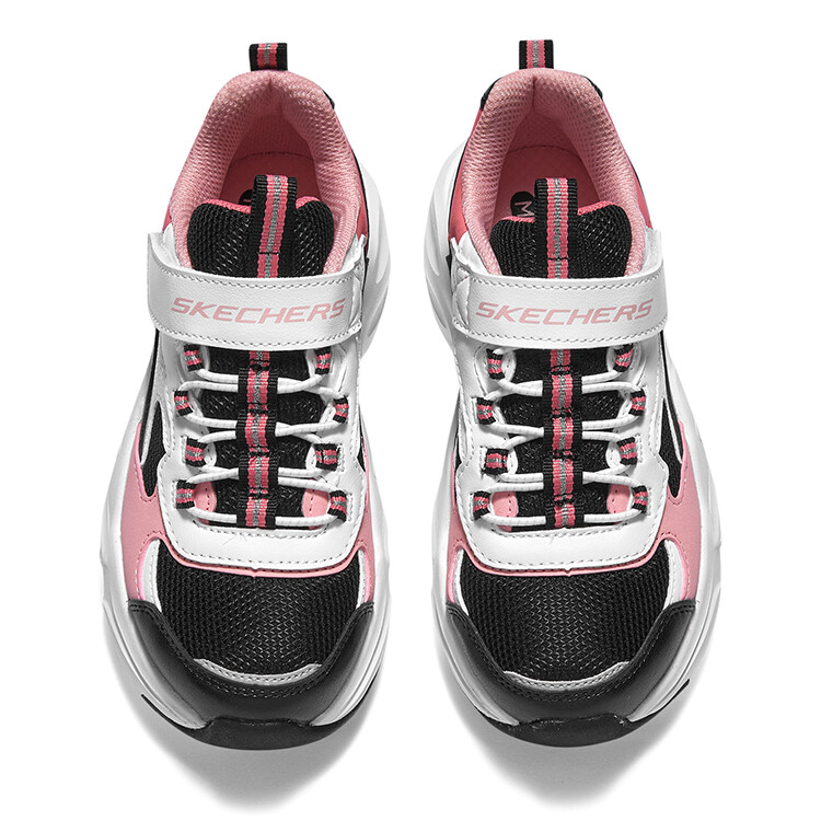 Кроссовки Skechers Girls Kids Lifestyle Shoes GS Low-top Pink/Red, белый/черный — фото 4