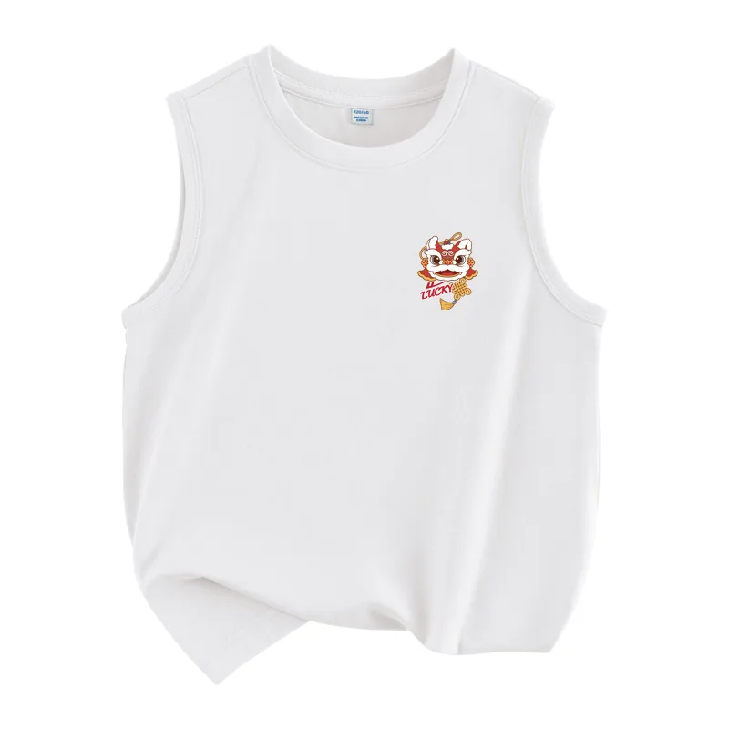 Детский топ и камисоль с круглым вырезом WARRIOR, White/H Lucky Lion K