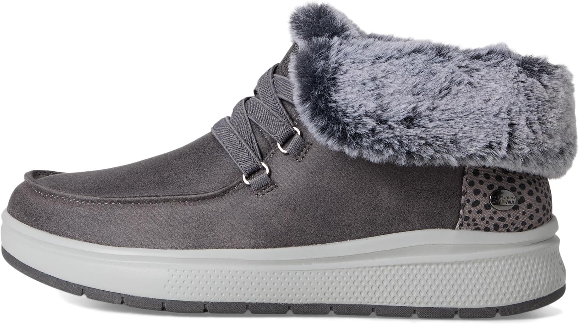 Кроссовки BOBS from SKECHERS Women's Hands Free Slip-ins Skip Cute Wave - Fur Fancies, Charcoal — фото 4
