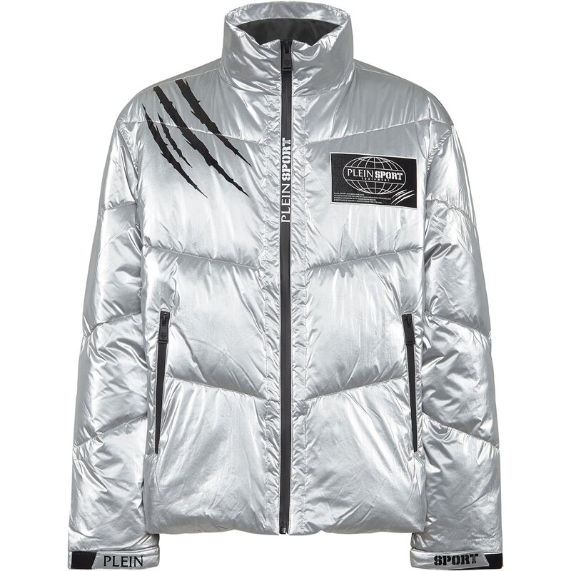 

Пуховик Plein Sport, серебряный